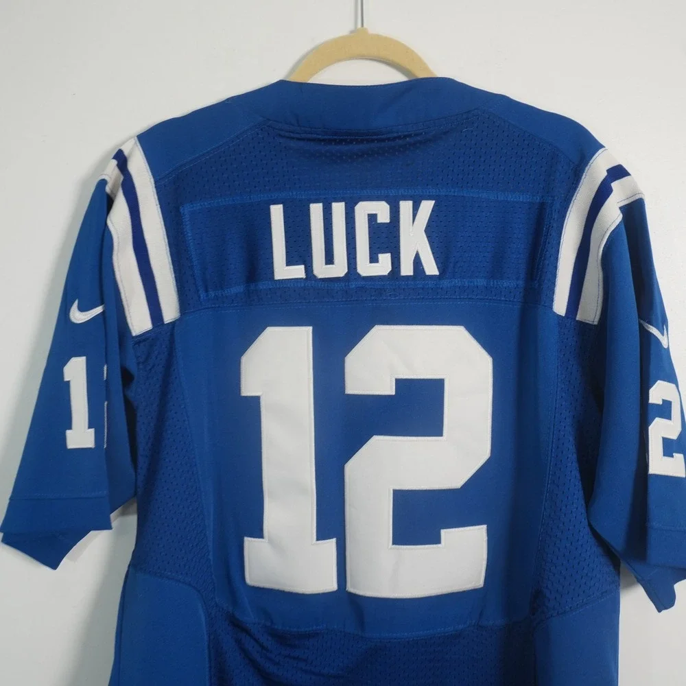 Nike Andrew Luck Indianapolis Colts Jersey Womens 40 Blue NFL‎ On Field 12
